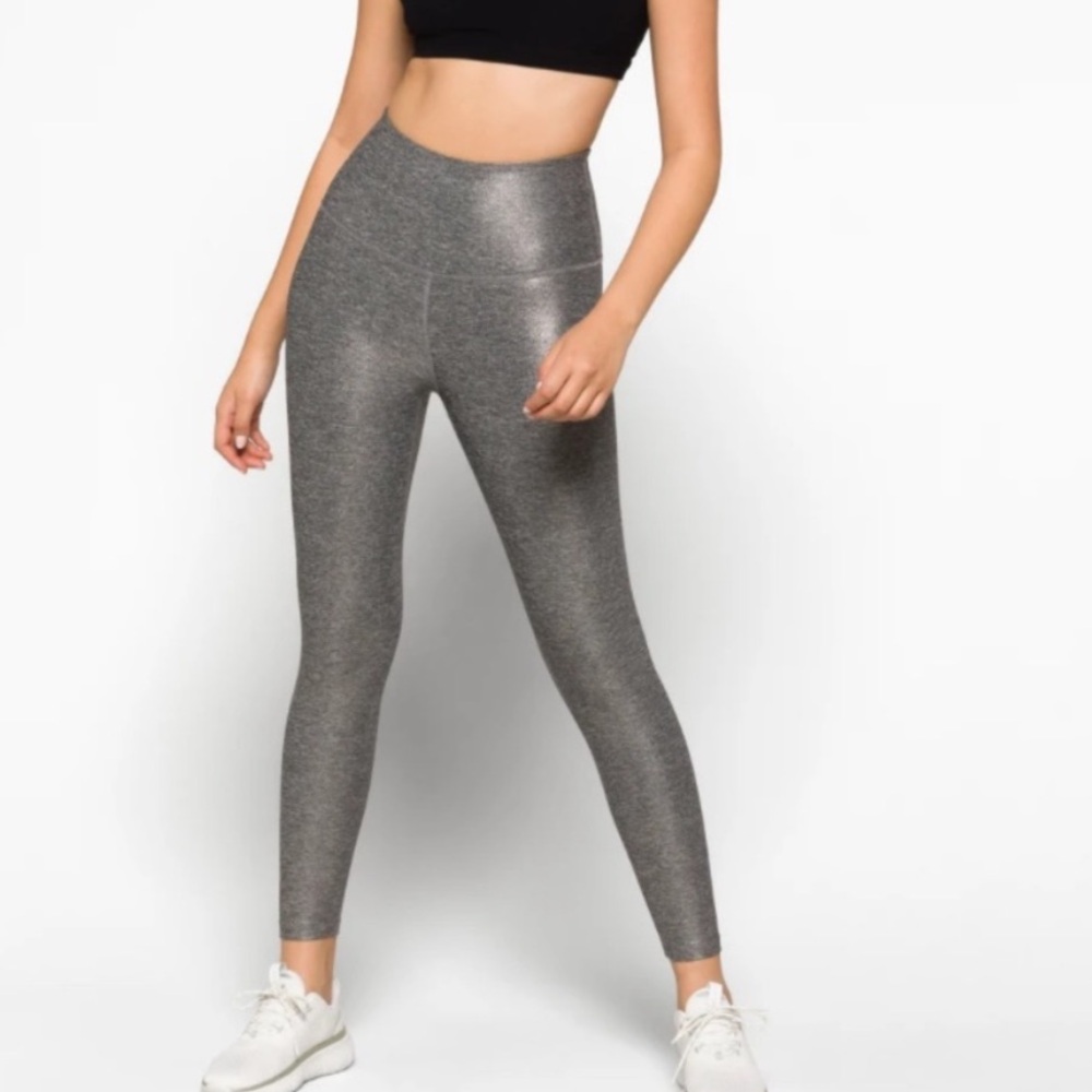 Beyond Yoga Leggings - gray shine 7/8 length high waist